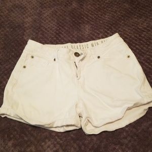 White denim shorts